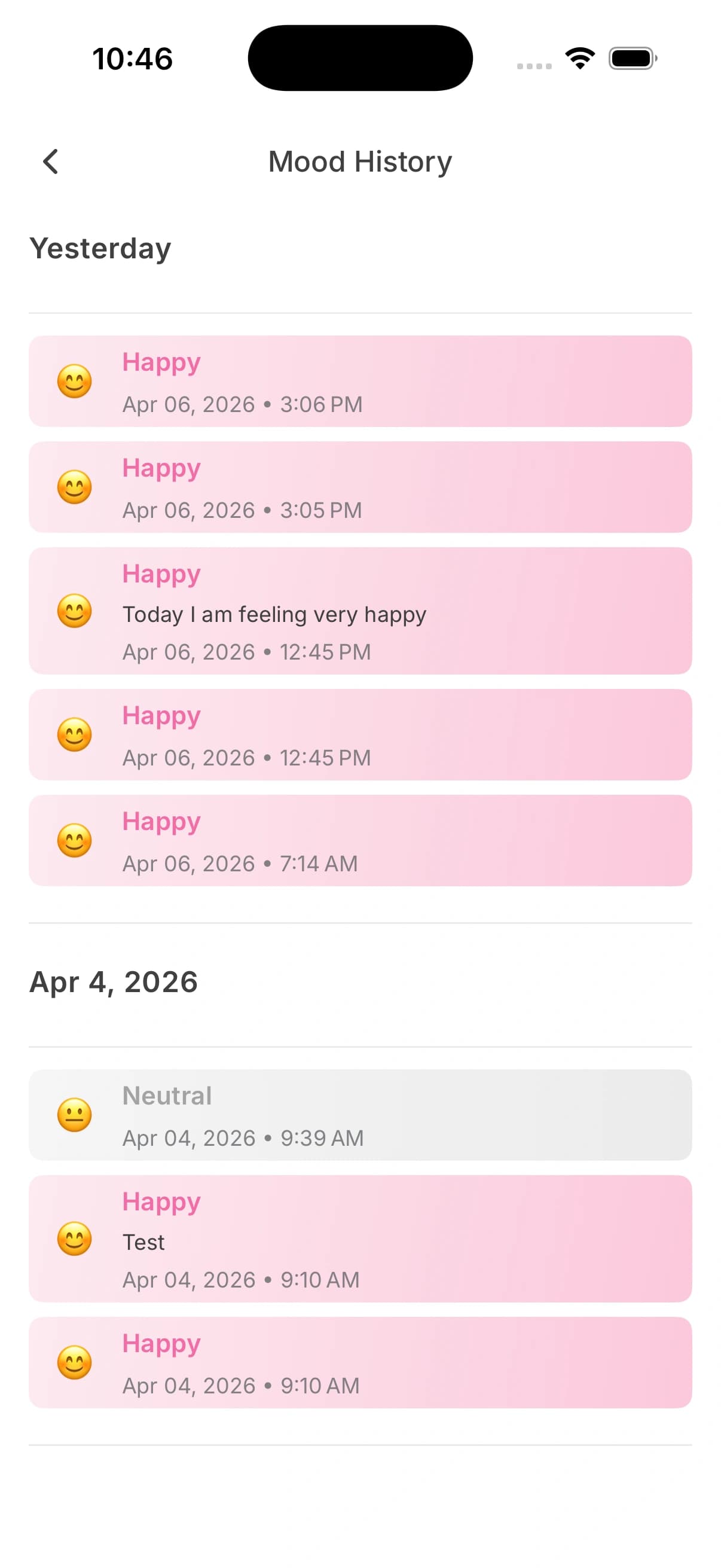 Mood Tracking